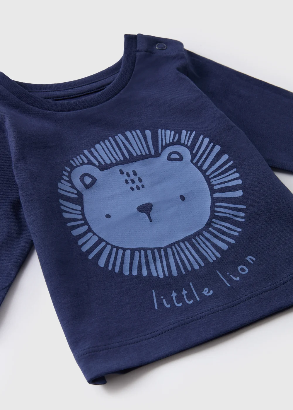 Baby Blue Lion Print T-Shirt (Newborn-23mths) - 0-3 months Image 2