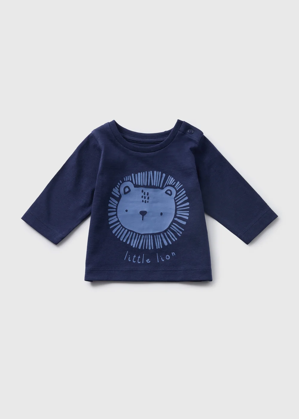 Baby Blue Lion Print T-Shirt (Newborn-23mths) - 0-3 months Image 1