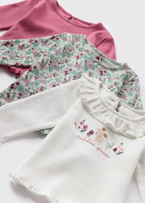 3 Pack Baby White Floral T-Shirts (Newborn-23mths) - 0-3 months Image 2