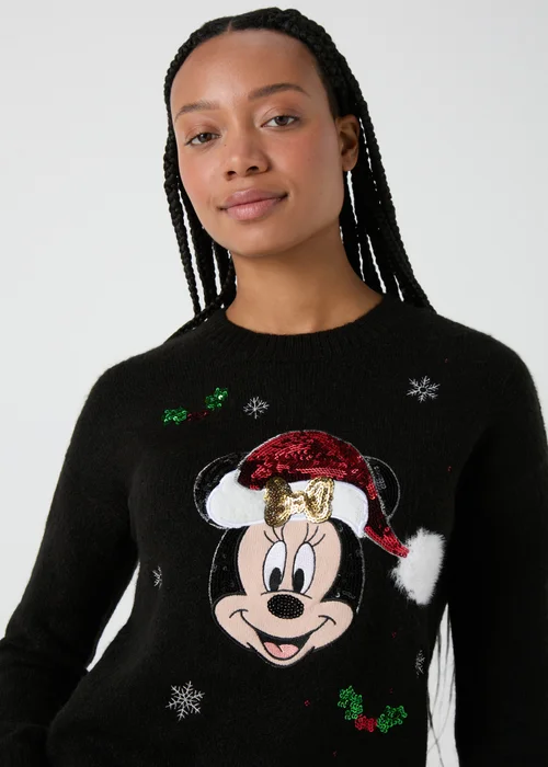 Disney Black Christmas Jumper - XS Image 3