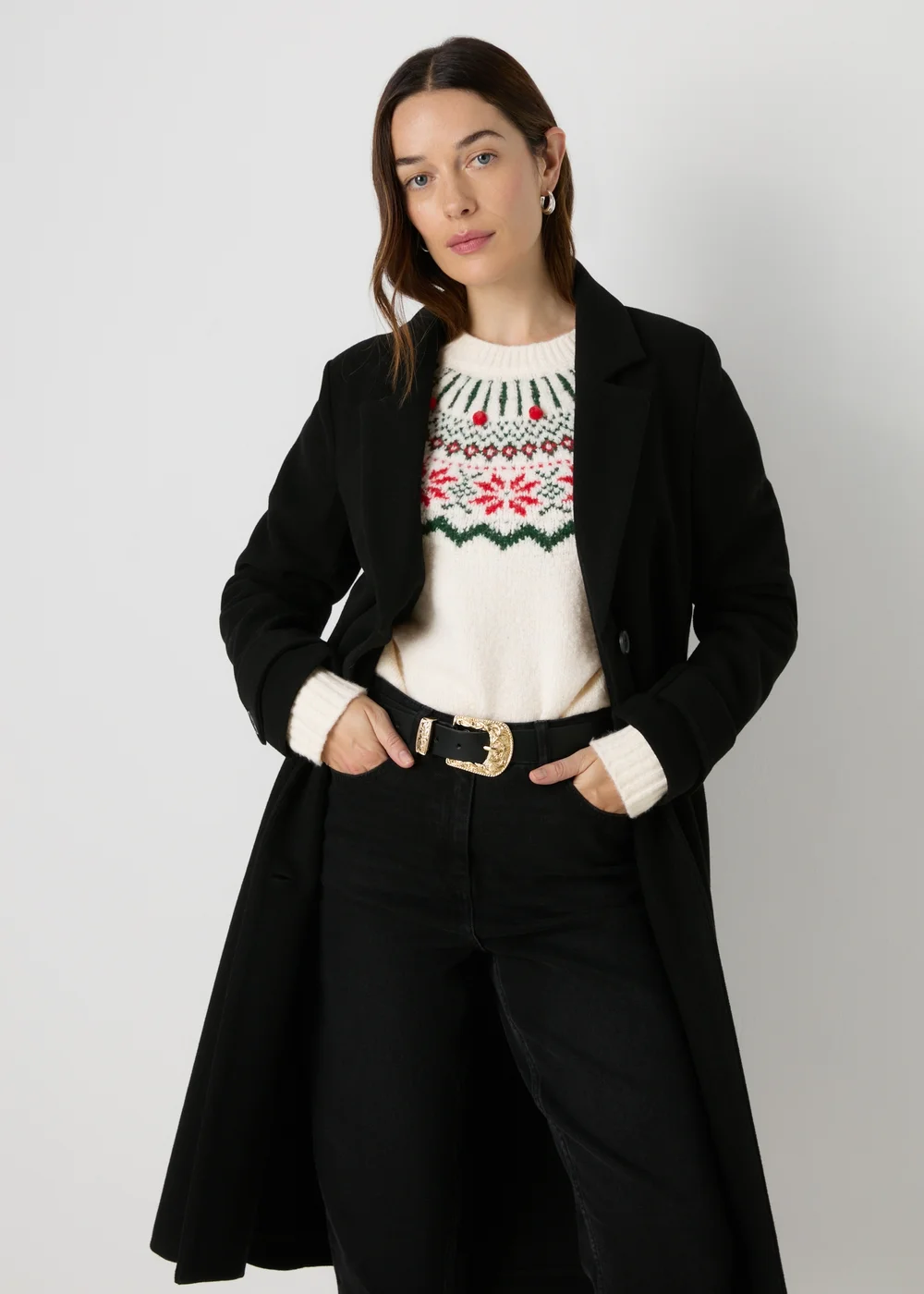 Winter Poem Cream Fairisle Jumper - XS Image 3