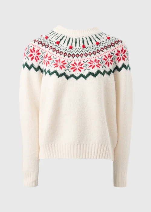 Winter Poem Cream Fairisle Jumper - XS Image 4