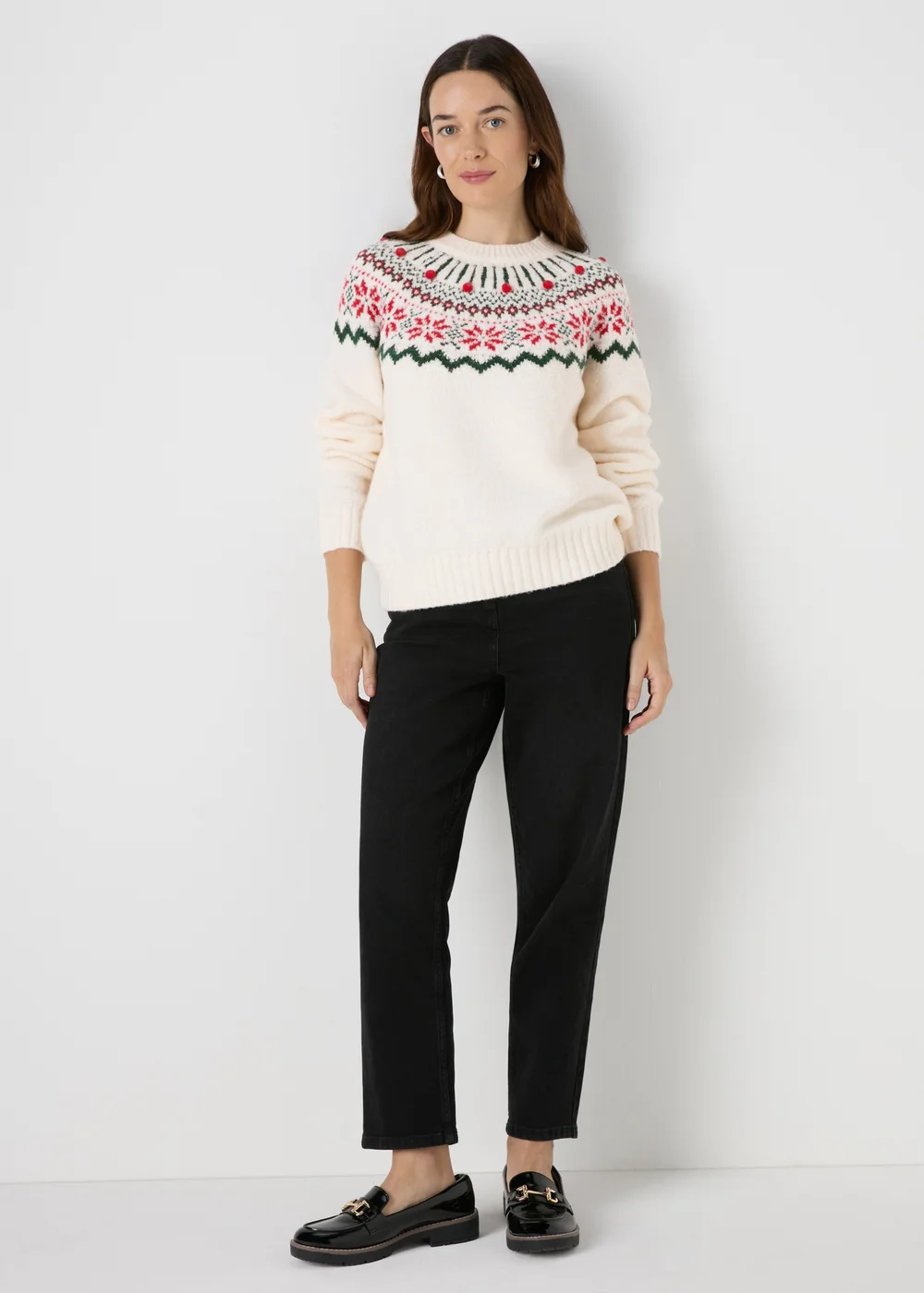 Winter Poem Cream Fairisle Jumper - XS Image 1