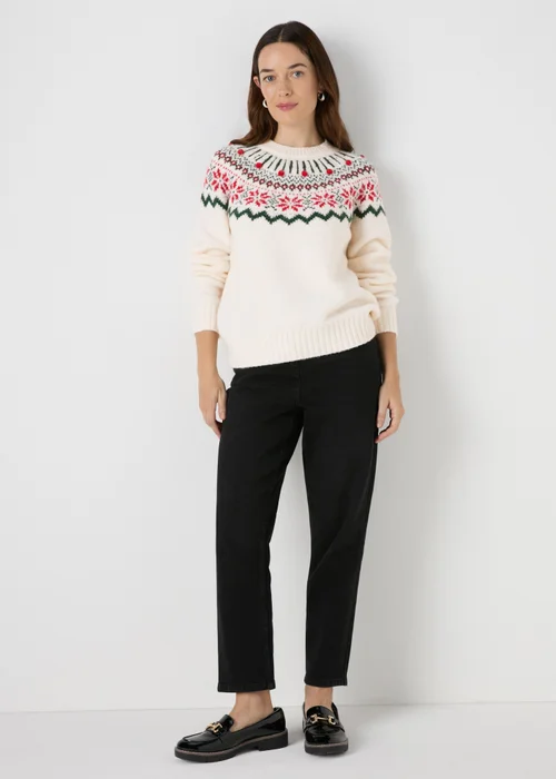 Winter Poem Cream Fairisle Jumper - XS Image 1