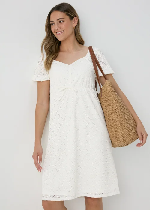 Ecru Sweetheart Mini Dress - Size 8 Image 1