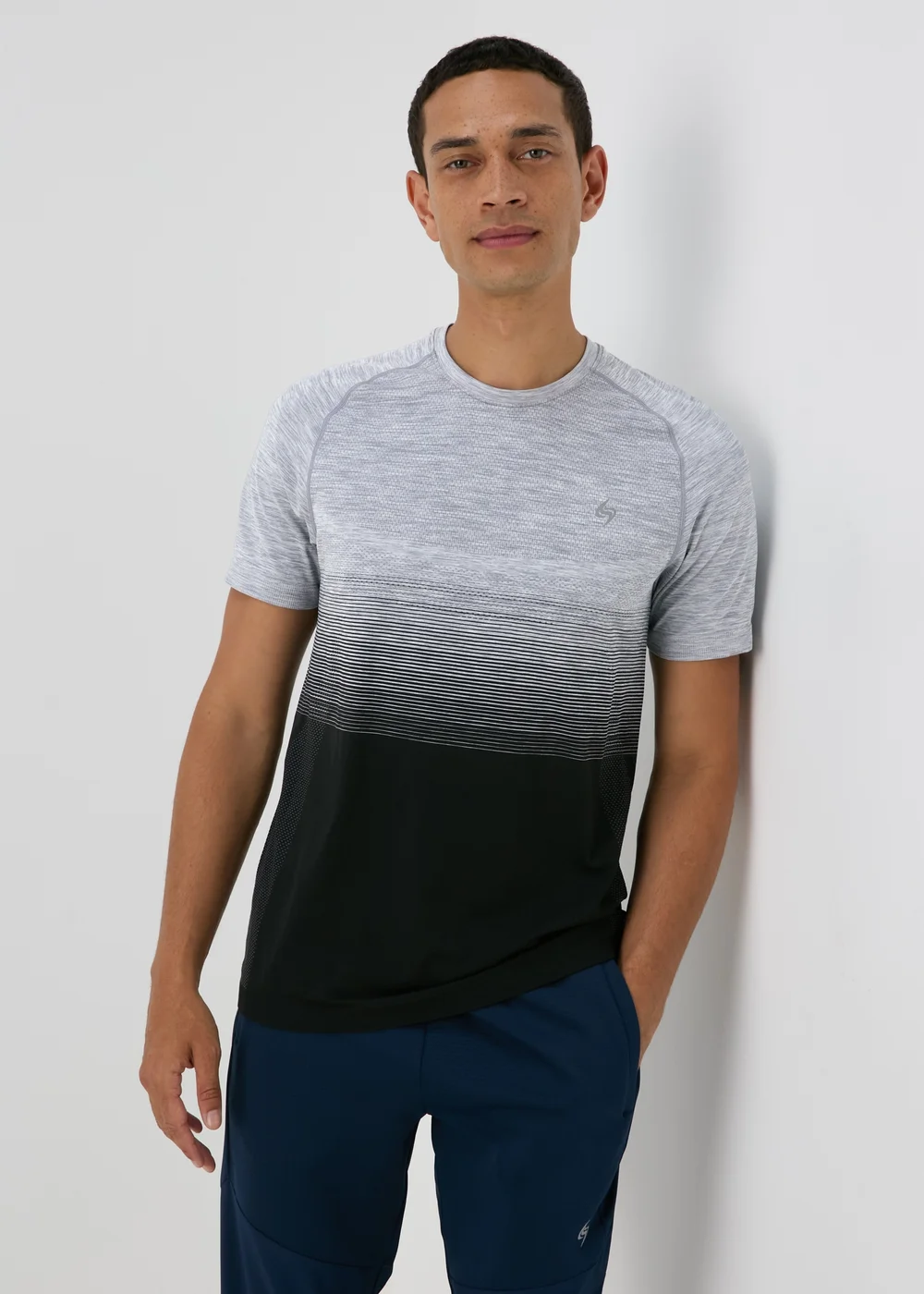 Souluxe Grey Ombre T-Shirt - S Image 1