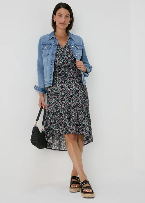 Multicoloured Floral Midi Dress - Size 8 Image 4