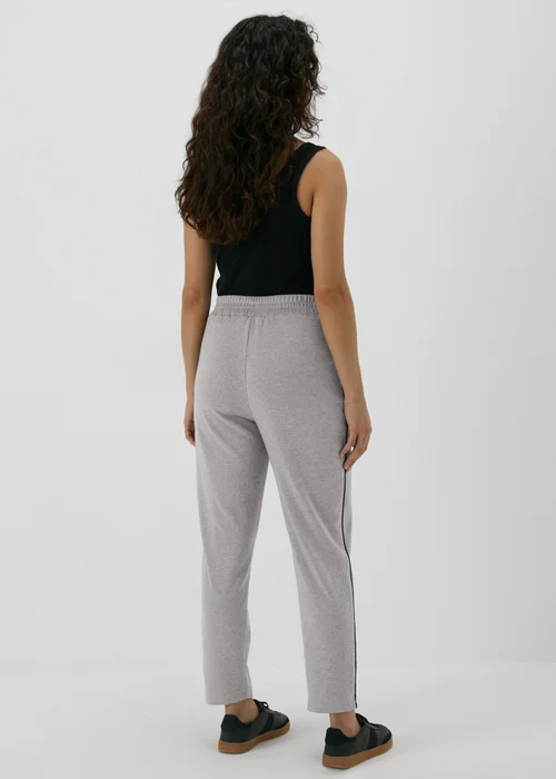 Grey Textured Tapered Joggers - Size 8 Image 2