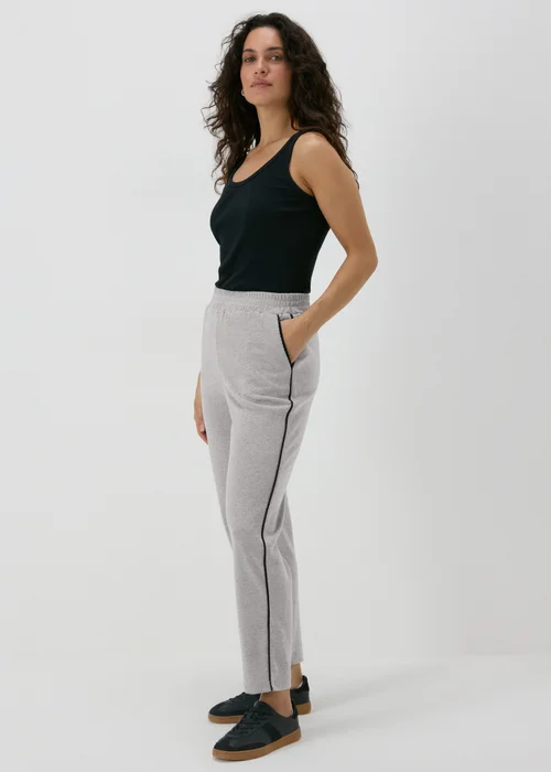 Grey Textured Tapered Joggers - Size 8 Image 1