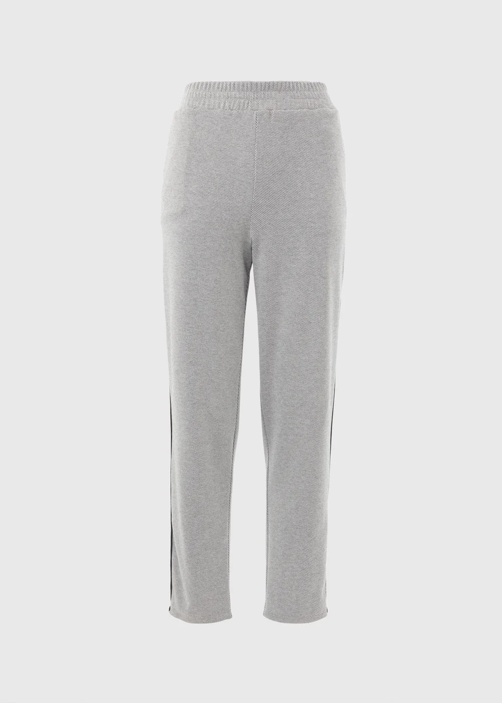 Grey Textured Tapered Joggers - Size 8 Image 5