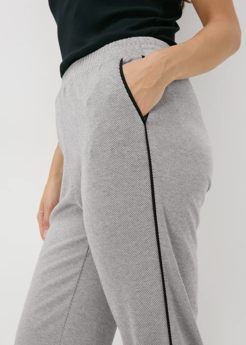Grey Textured Tapered Joggers - Size 8 Image 3
