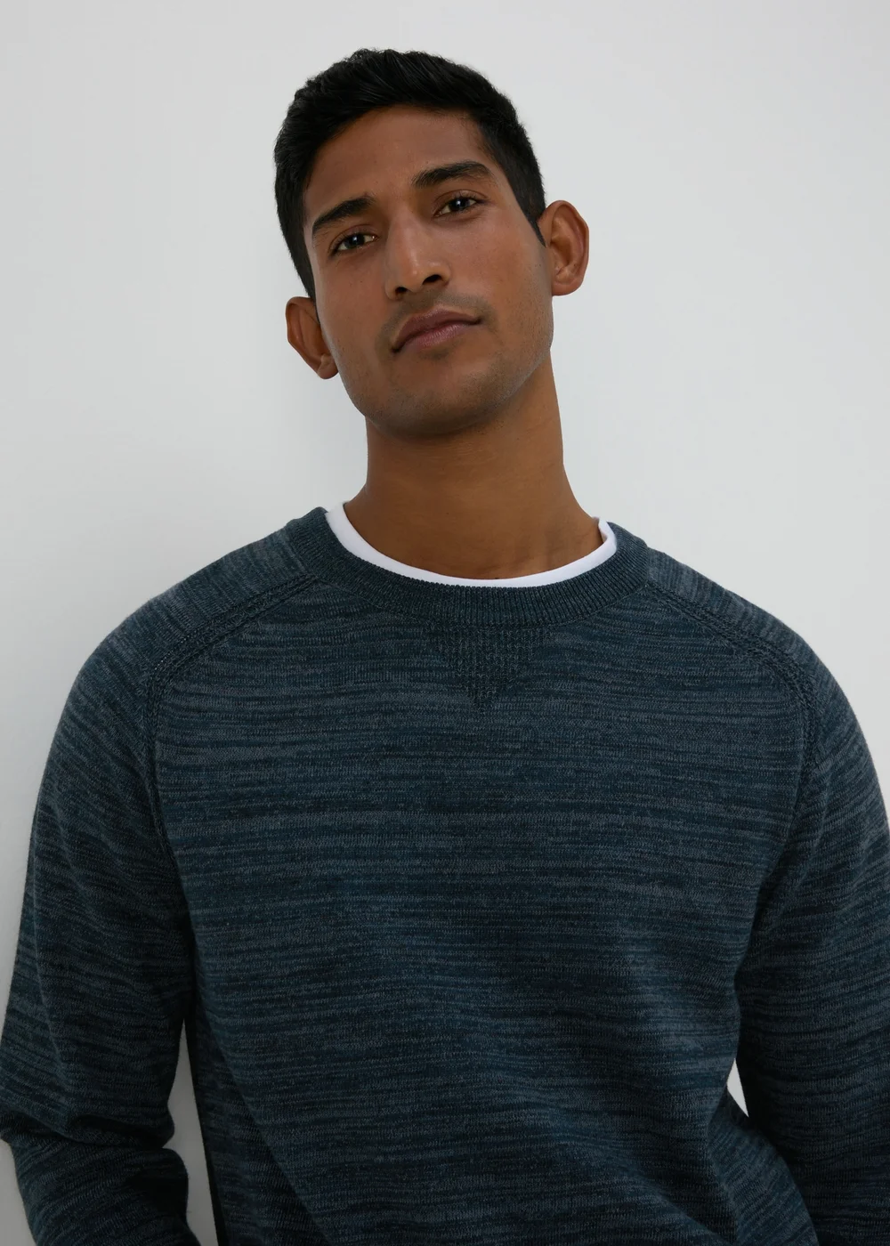 Navy Space Dye Jumper - Small Image 3