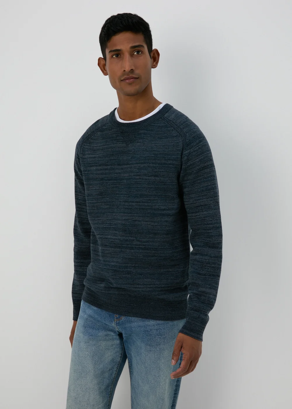 Navy Space Dye Jumper - Small Image 1