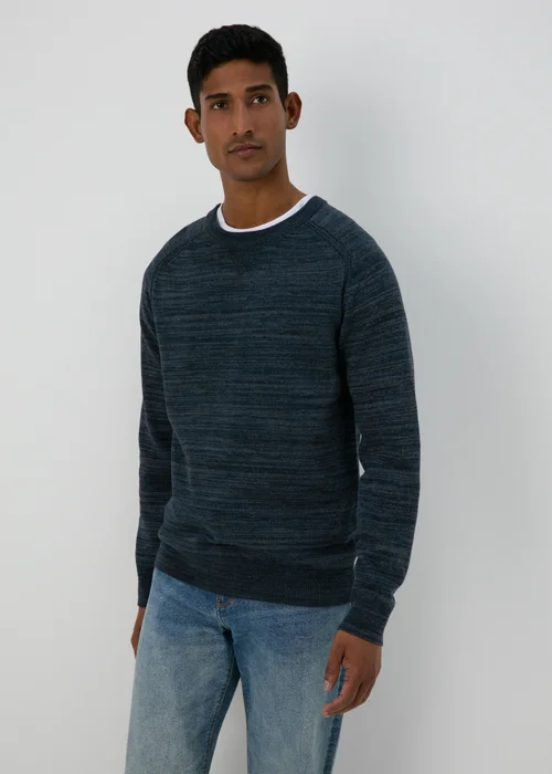 Navy Space Dye Jumper - Small Image 1