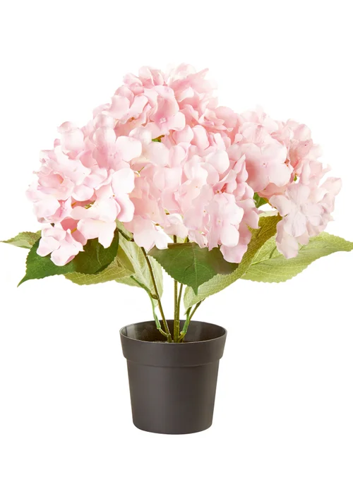 Premier Decorations Potted Pink Hydrangea Artificial Flower 39cm - No Size Image 1