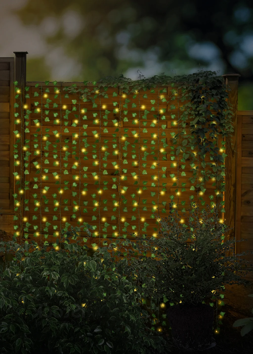 Premier Decorations 209 Solar Powered LED Ivy Curtain Light - No Size Image 1