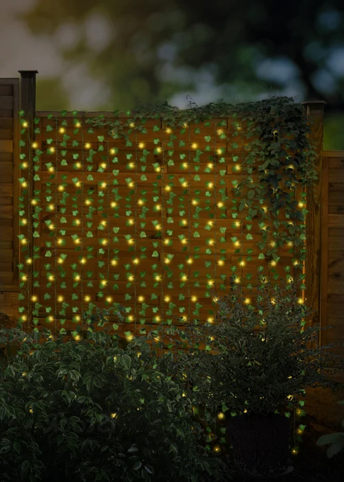 Premier Decorations 209 Solar Powered LED Ivy Curtain Light - No Size Image 1