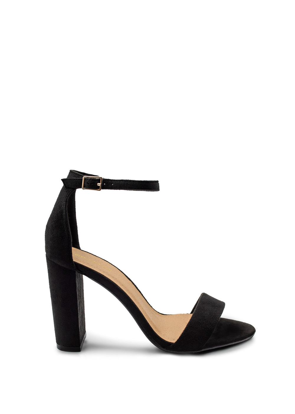 Where's That From Black Faux Suede Skye Strappy Block Heels - 8 Image 1