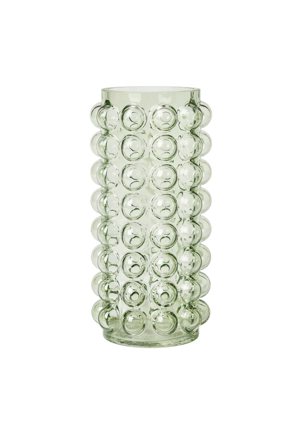 BHS Light Green Bobble Glass Vase - One Size Image 1
