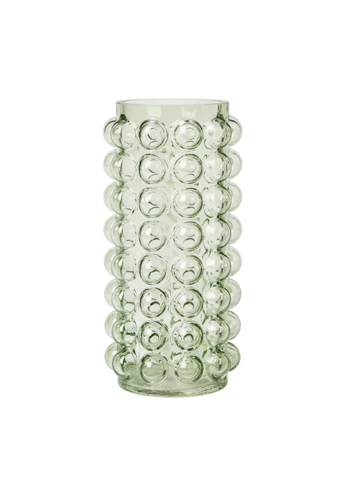 BHS Light Green Bobble Glass Vase - One Size Image 1