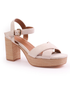 Where's That From Cream Volume Platform Block Heels - Size 8 Image 1