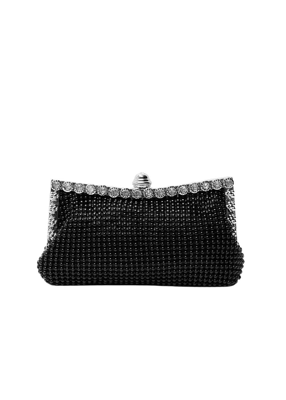 Where's That From Black Caroline Crystal Embellished Evening Clutch Bag - One Size Image 1