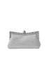 Where's That From Silver Caroline Crystal Embellished Evening Clutch Bag - One Size Image 1