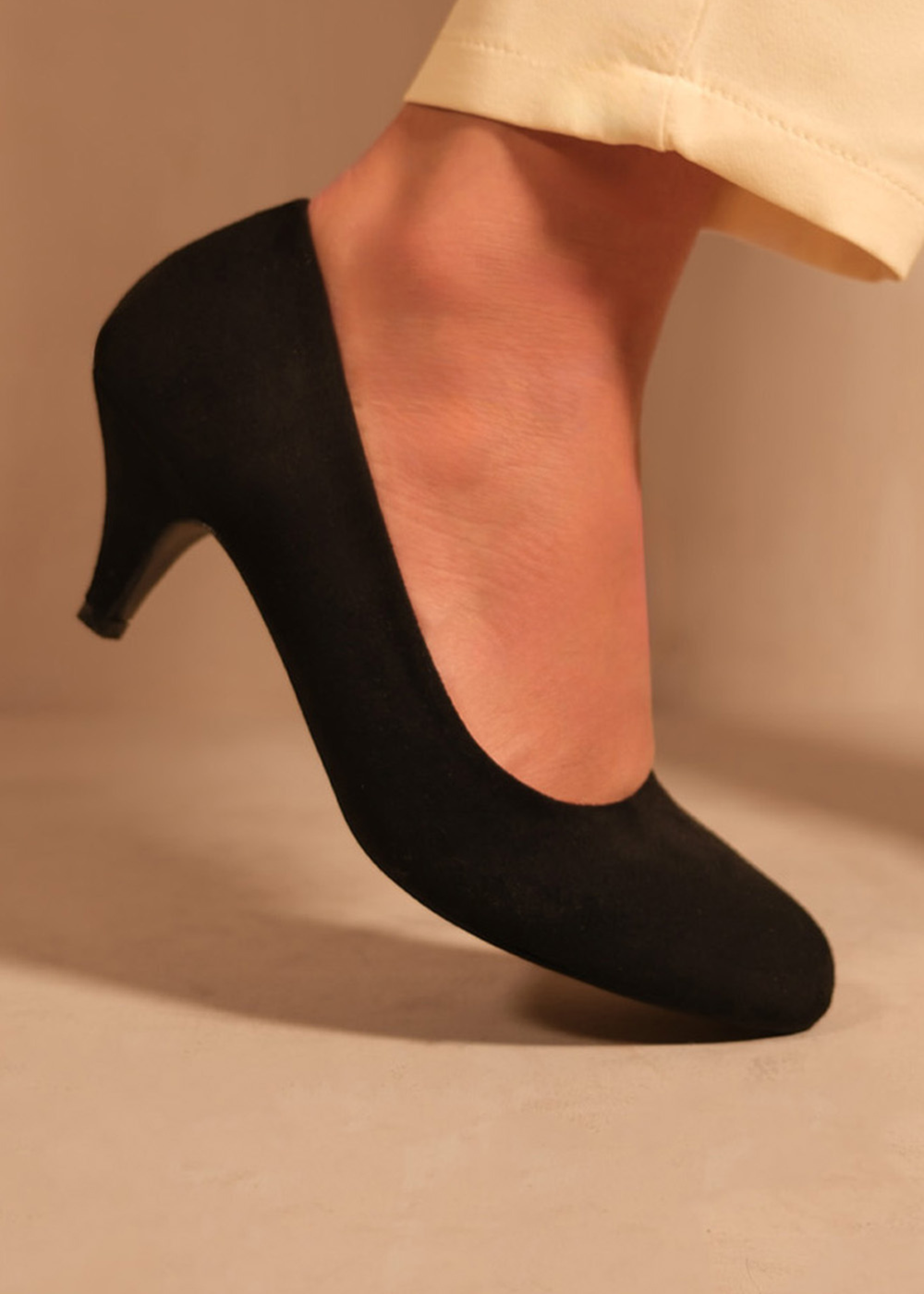 Where's That From Black Pu Shea Low Heel Court Pumps - 3 Image 3