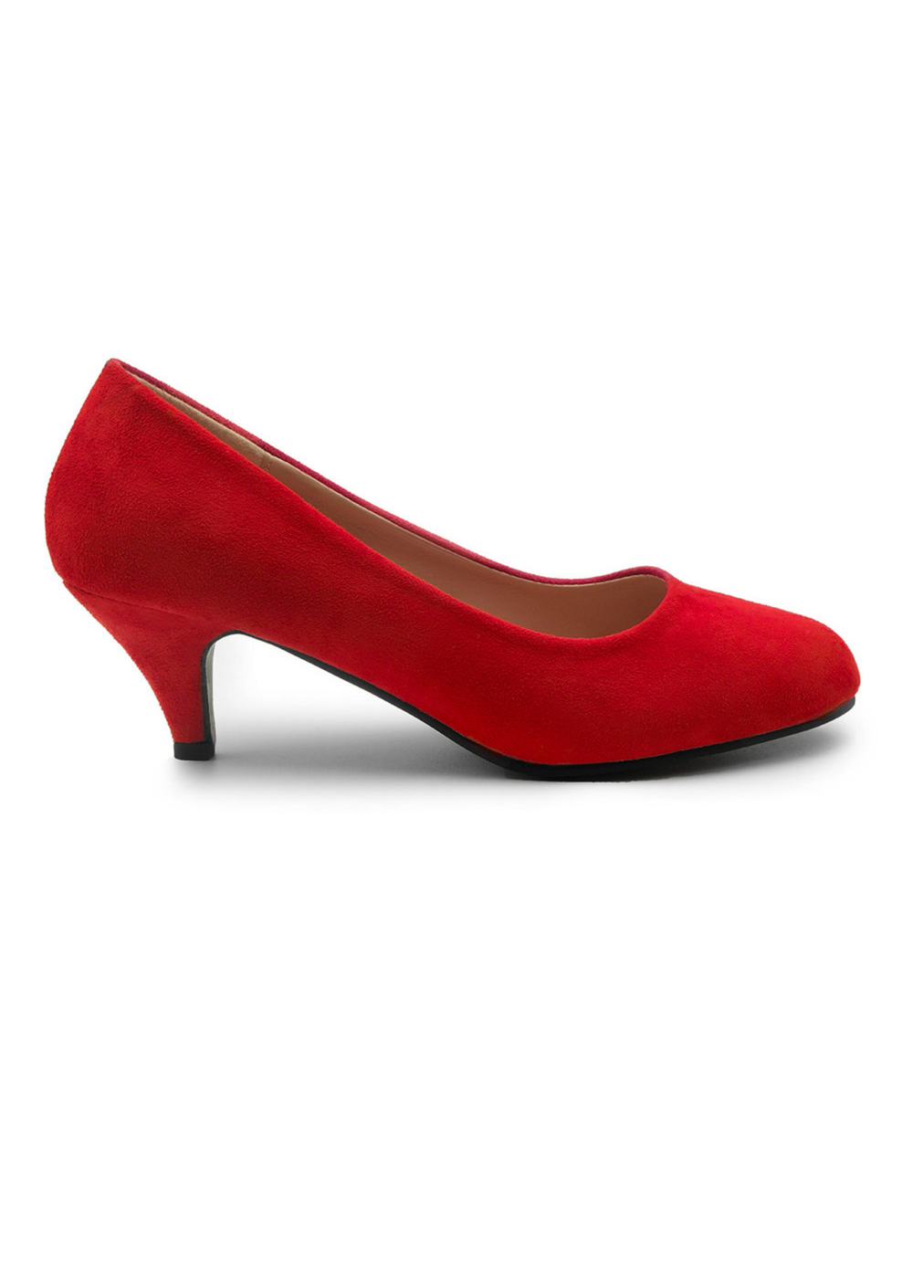 Where's That From Red Pu Shea Low Heel Court Pumps - 3 Image 1