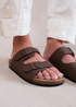 Where's That From Brown Nubuck Willow Flat Sandals - Size 7 Image 2