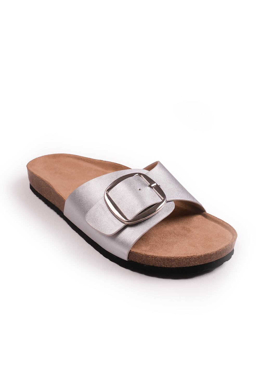 Where's That From Silver Matt Pu Sequoia Flat Sandals - 3 Image 2