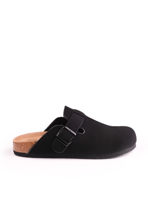 Where's That From Black Nubuck Palm Closed Toe Flat Sandals - 3 Image 1