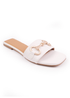 Where's That From White Pu Orca Flat Sandals With Buckle Detail - Size 8 Image 1