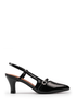 Where's That From Black Patent On Point Slingback Heeled Sandals - Size 7 Image 1