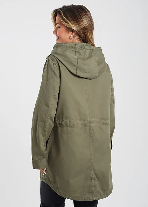 Brave Soul Khaki Cotton Twill Unlined Parka Jacket - 8 Image 2