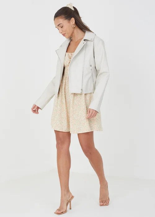 Brave Soul Stone High Shine PU Biker Jacket - 8 Image 3