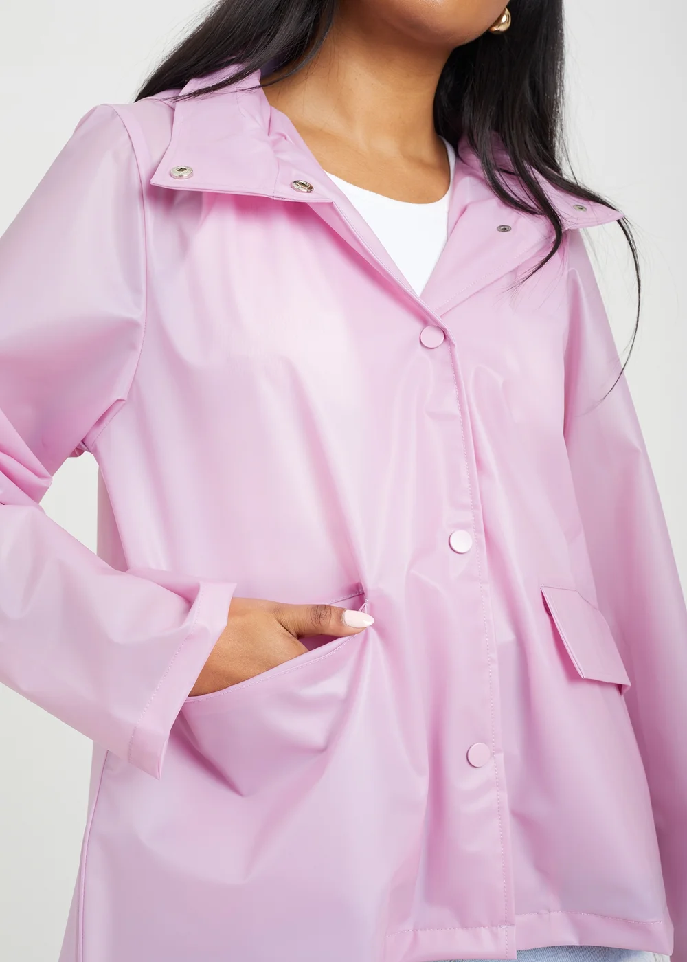 Brave Soul Lilac Cloudy Rain Mac - 8 Image 2