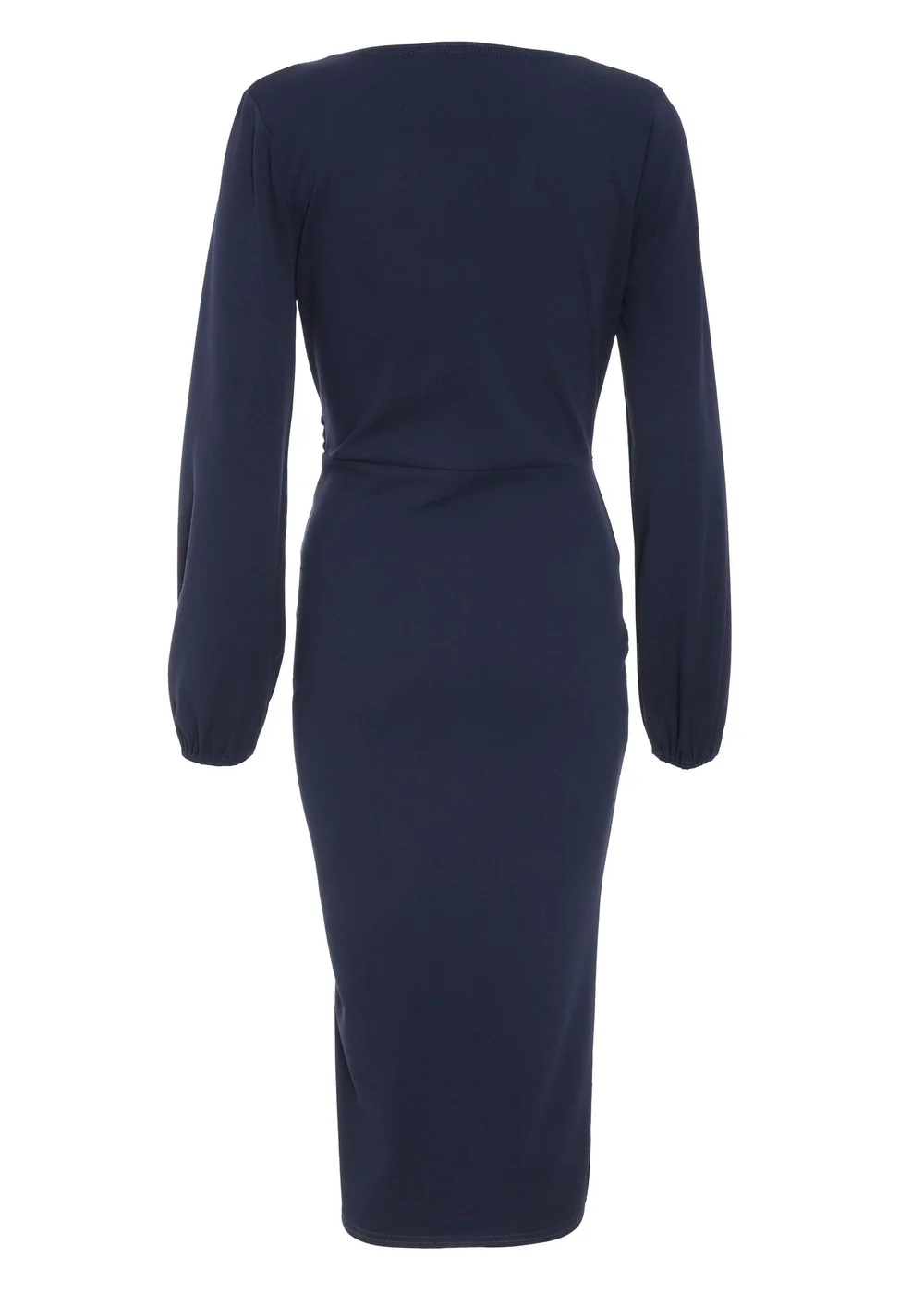 Quiz Blue Knot Front Wrap Midi Dress - 8 Image 5