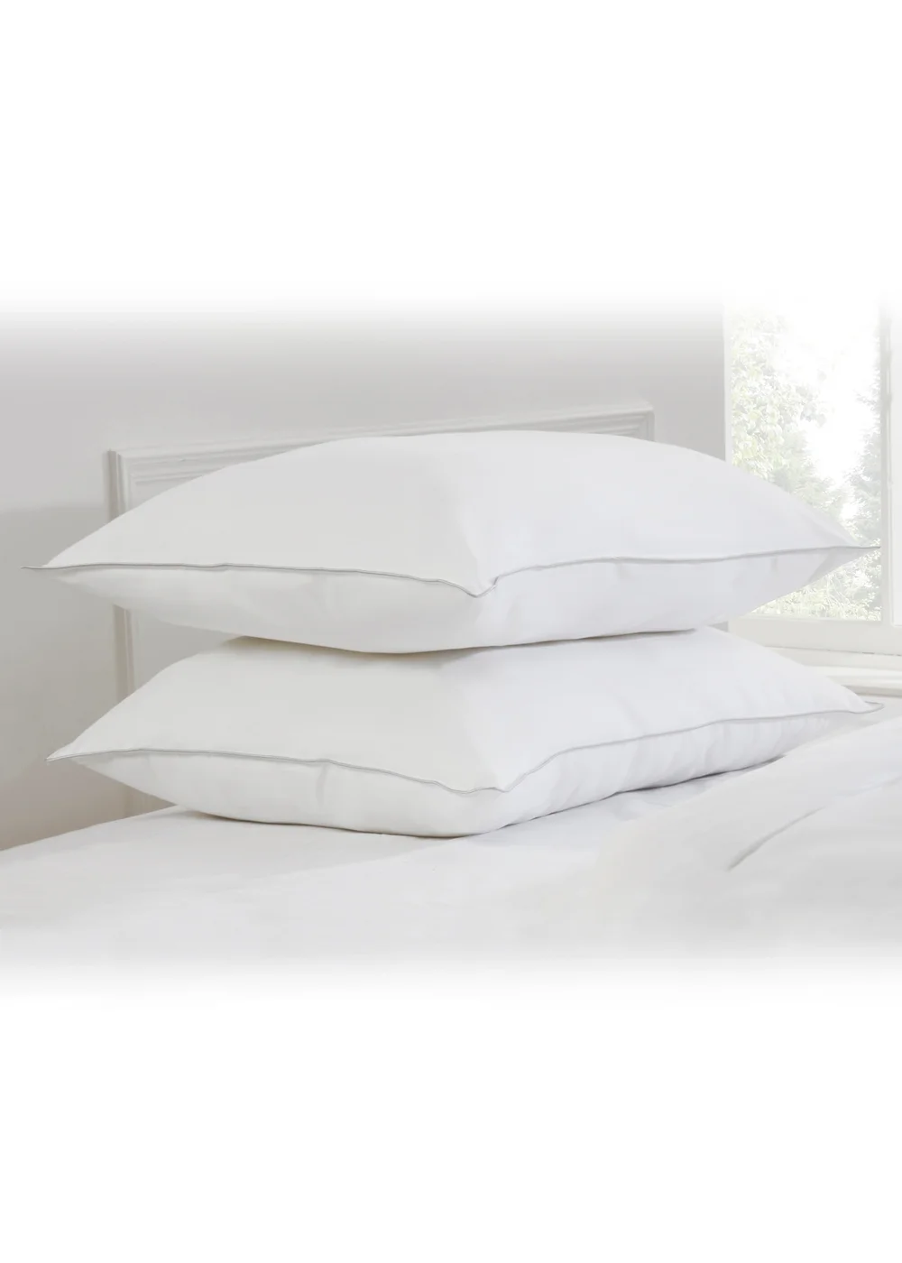 BHS All Natural Pair of Duck Feather Pillows - One Size Image 1