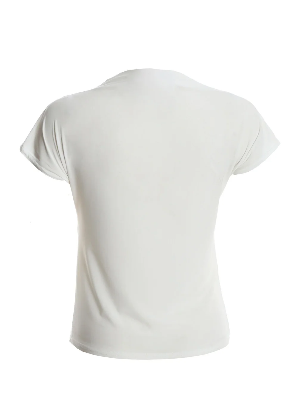 Quiz White Wrap High Neck Top - 8 Image 5