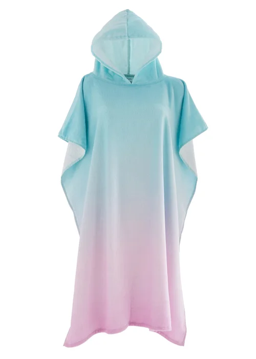 Catherine Lansfield Pink Ombre Hooded Towel Poncho - One Size Image 3