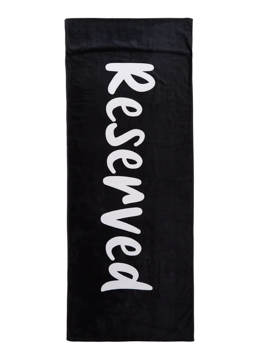 Catherine Lansfield Reserved Beach Sun Lounger Towel - One Size Image 2