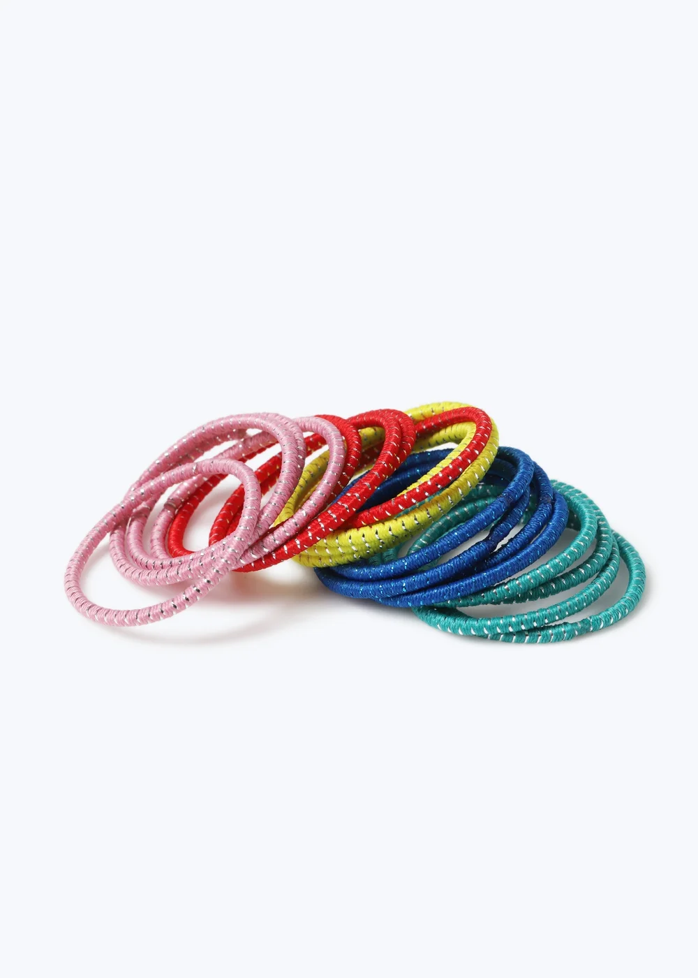 20 Pack Multicoloured Hair Bobbles - One Size Image 1
