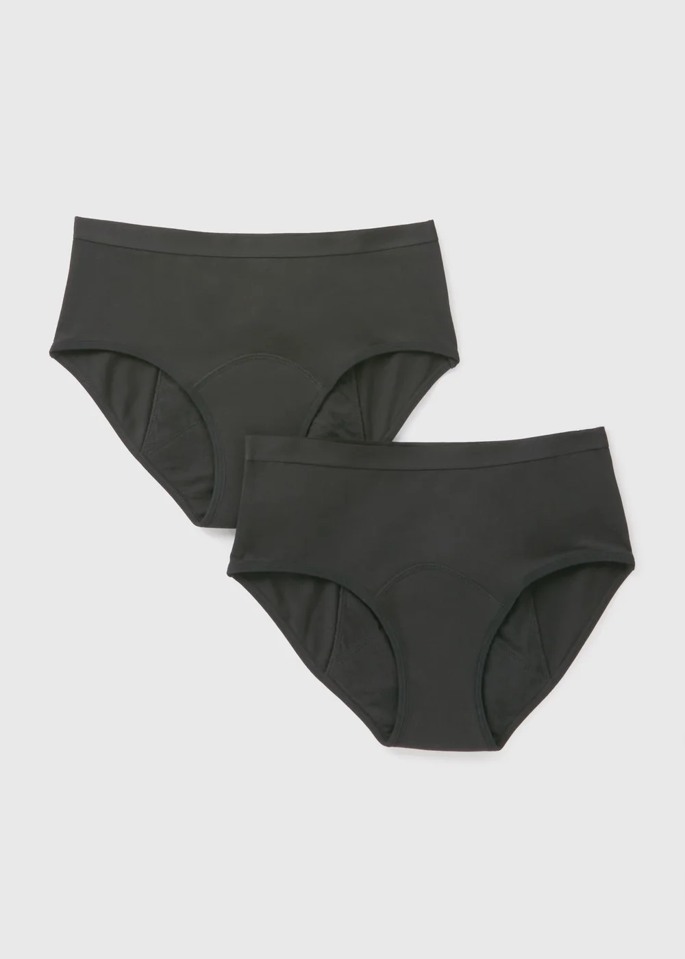 2 Pack Girls Black Period Briefs (10-15yrs) - 10-11 yrs Image 1