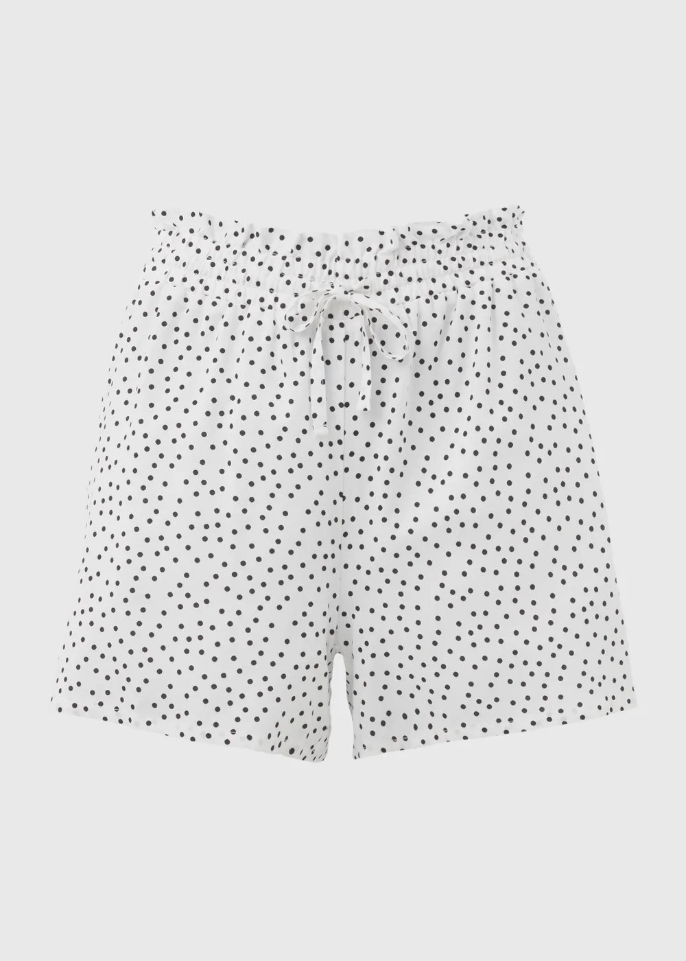 White Polka Dot Viscose Shorts - 8 Image 5