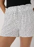 White Polka Dot Viscose Shorts - 8 Image 3