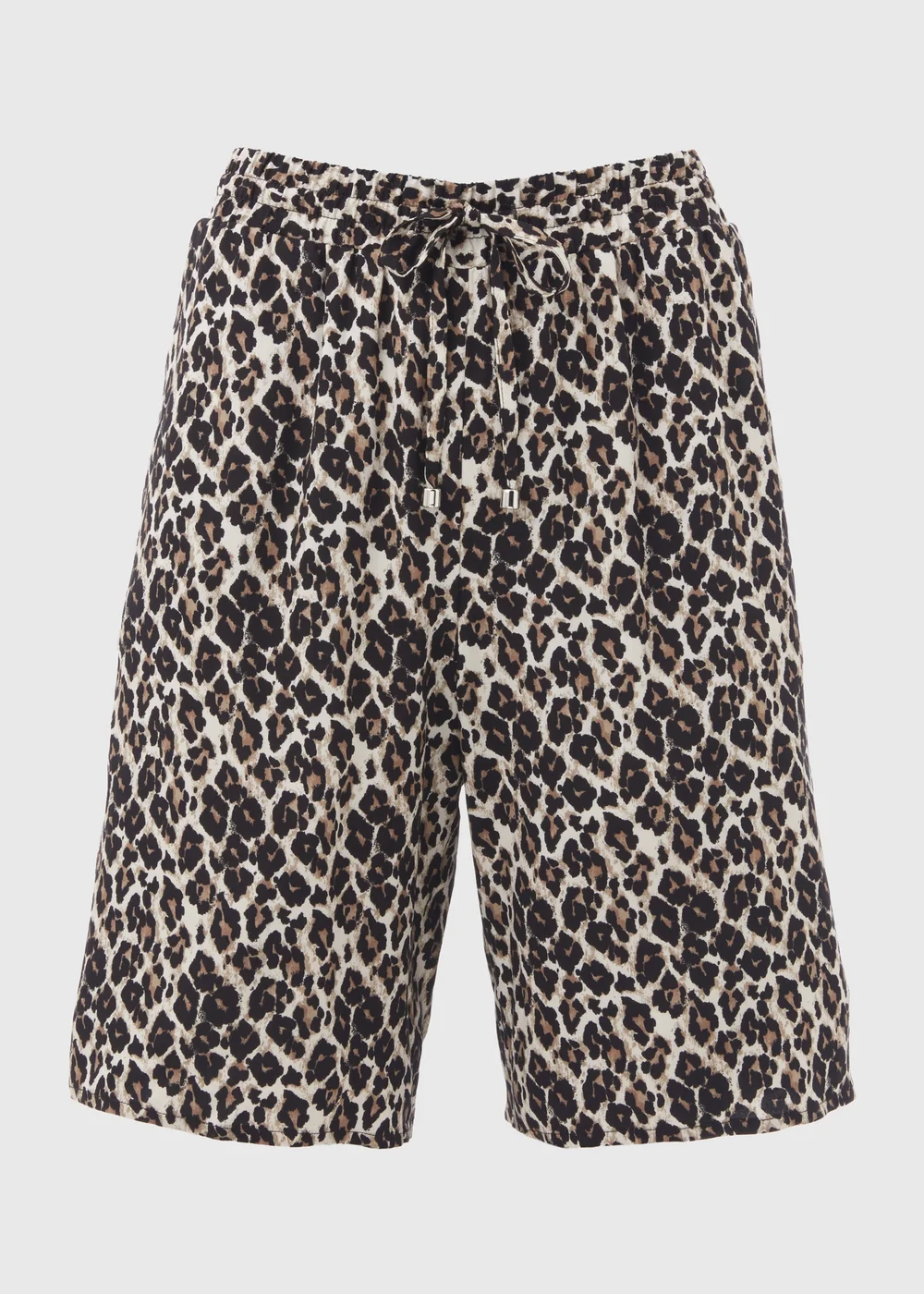 Brown Leopard Print Bermuda Shorts - 8 Image 5