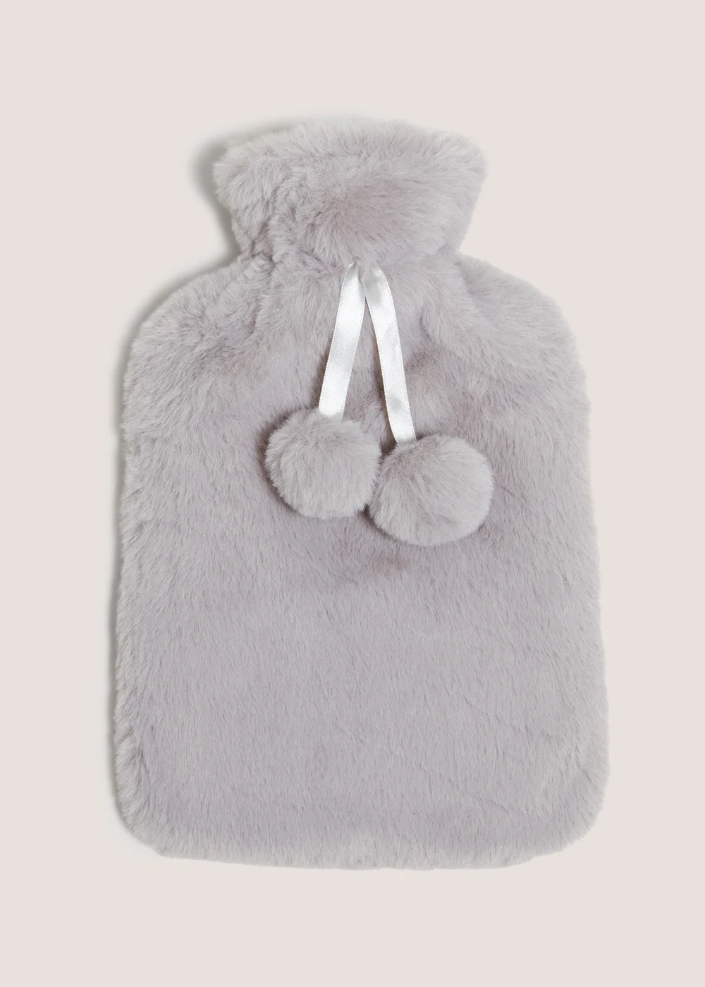Grey Fur Hot Water Bottle Image 1