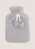 Grey Fur Hot Water Bottle Image 1