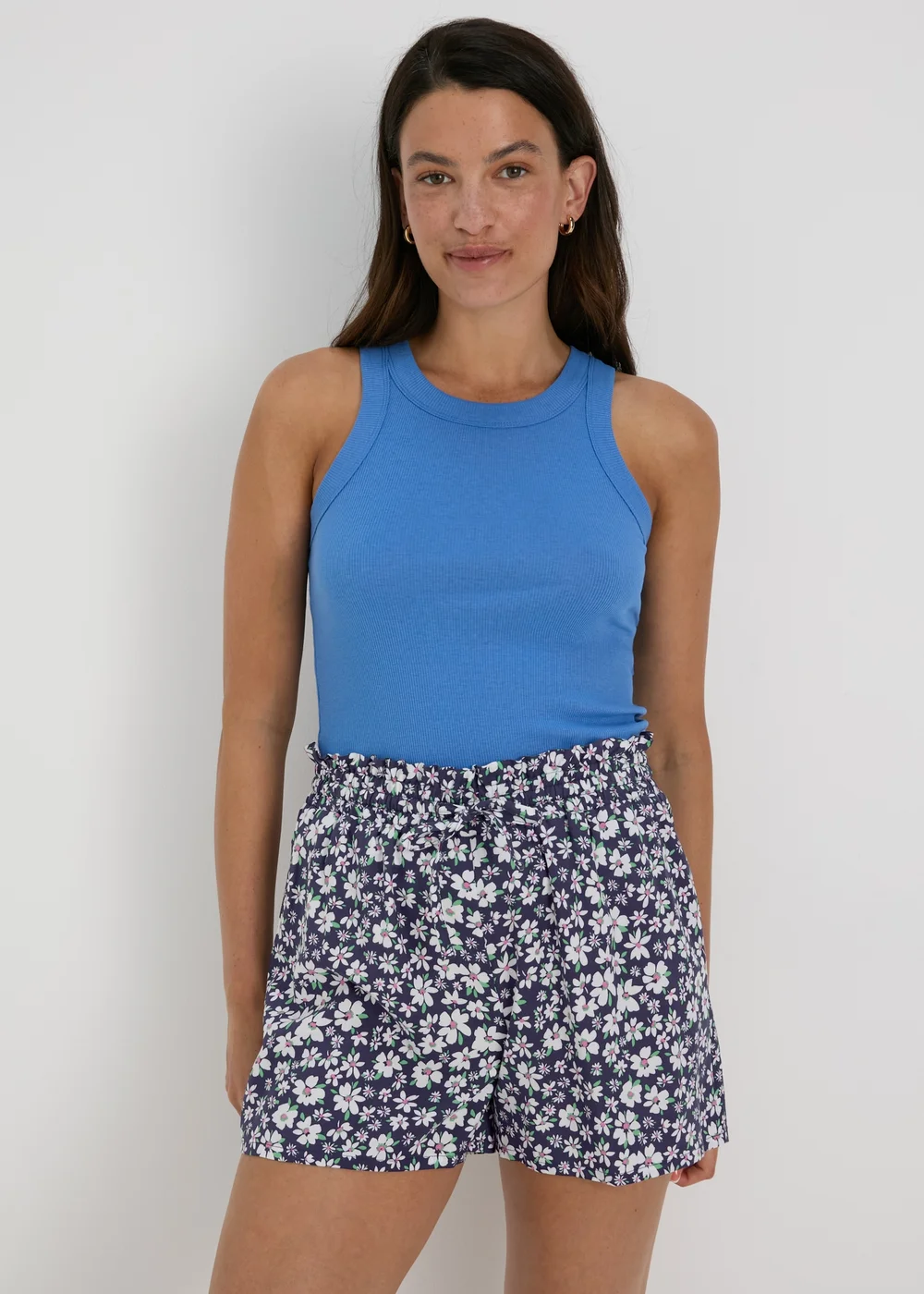 Multicolour Floral Viscose Shorts - 8 Image 1